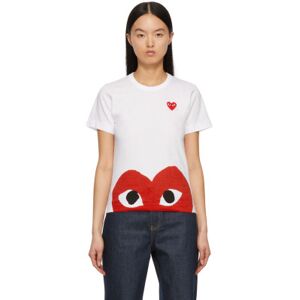 COMME des GARÇONS PLAY White Bottom Heart T-Shirt  - White - Size: Small - female