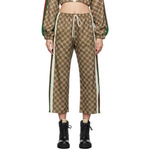 Gucci Khaki Interlocking G Lounge Pants  - 3357 MILITARY GREEN/ - Size: Large - female