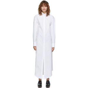 ALAÏA White Shirt Long Dress  - 000 White - Size: FR 36 - female