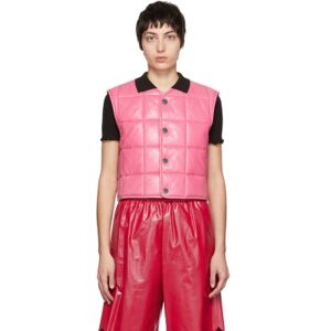 Bottega Veneta Pink Quilted Vest  - 5004 Bubble Gum - Size: 2X-Small - female