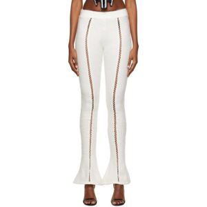 DIDU White Flarry Trousers  - White - Size: Extra Small - female