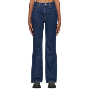 GANNI Blue Betzy Jeans  - 568 Dark Blue Stone - Size: WAIST US 24 - female