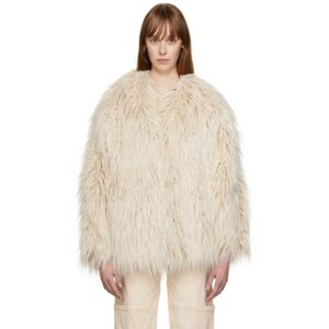 HALFBOY Off-White Faux-Fur Jacket  - Cream (06) - Size: Small - female