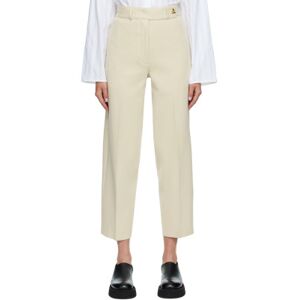 AERON Beige Madeleine Trousers  - Cream 740 - Size: Large - female