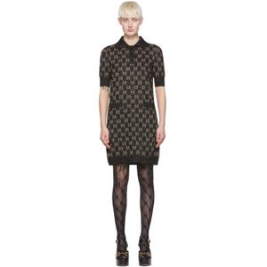 Gucci Black Cotton Minidress  - 1284 Black/Beige/Gol - Size: Large - female