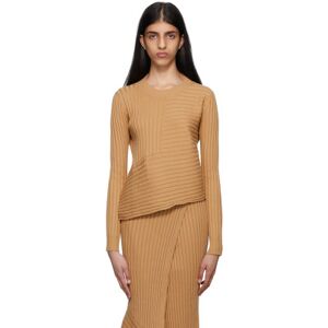Stella McCartney Tan Asymmetric Sweater  - 9801 Light Camel - Size: IT 36 - female