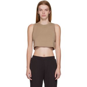 SKIMS Beige SKIMS Boyfriend Sleep Crop Tank Top  - Desert - Size: Extra Large - female