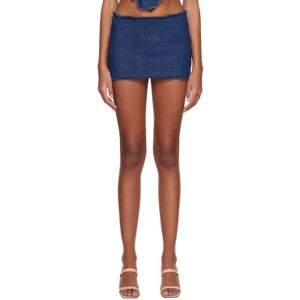 BINYA SSENSE Exclusive Blue Emilia Denim Miniskirt  - Denim - Size: Large - female