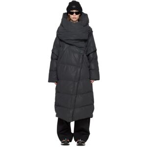 Templa Black Wrap Down Coat  - Reflective Black - Size: Medium - female