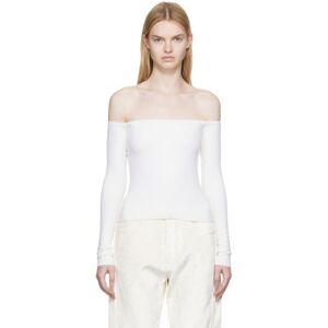 Gabriela Hearst Off-White Ameri Long-Sleeve T-Shirt  - IVR Ivory - Size: Large - female