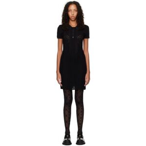 Marine Serre Black Tennis Court Minidress  - 00 Black - Size: Extra Small - female