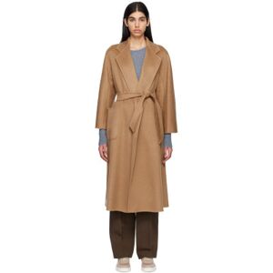 Max Mara Tan Ludmilla Icon Coat  - 068 Camel - Size: IT 46 - female