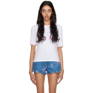 GANNI White Butterfly T-shirt  - 151 Bright White - Size: Extra Small - female