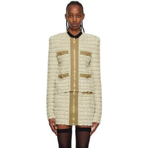 Balmain Beige Zip Jacket  - Gcc Multi-Beige - Size: FR 38 - female