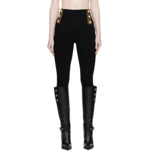 Balmain Black Golden Edge Leggings  - Ead Noir/Or - Size: FR 44 - female