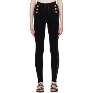 Balmain Black Button Leggings  - 0PA NOIR (0PA) - Size: FR 44 - female