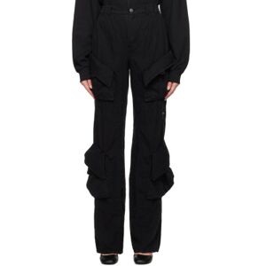 BONBOM Black Cargo Trousers  - BP23 PANTS1 - Size: Extra Small - female