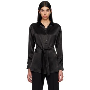 Max Mara Leisure Black Belted Shirt  - 006 Black - Size: IT 50 - female