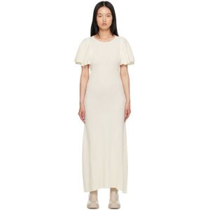 Chloé Off-White Ruffle Maxi Dress  - 107 Iconic Milk - Size: Large - female