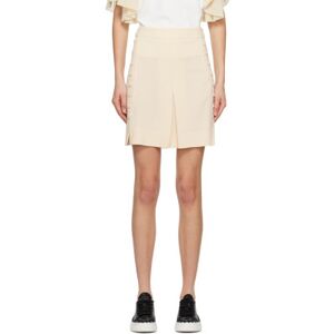 See by Chloé Beige Button Miniskirt  - 22P Light Ivory - Size: FR 34 - female