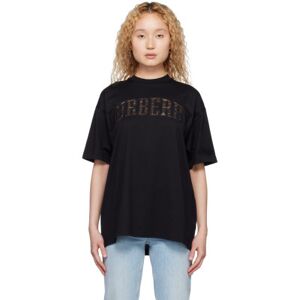 Burberry Black Oversized T-Shirt  - Black - Size: Large - female