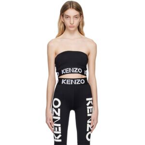 Black Kenzo Paris Short Bandeau Tube Top  - 99J Black - Size: Medium - female