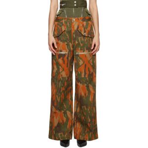 Dion Lee Brown Slouchy Pocket Trousers  - Earth - Size: Large - female