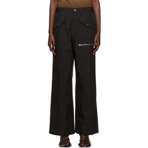 Dion Lee Black Slouchy Trousers  - Black - Size: Extra Small - female