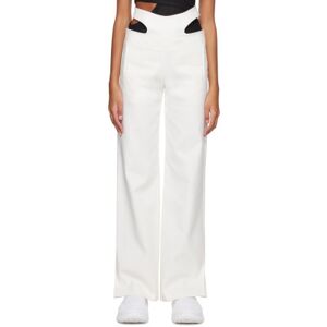 Dion Lee White Y-Front Buckle Trousers  - Ivory - Size: Extra Large - female