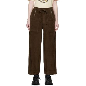 Gentle Fullness Brown Found Trousers  - Chocolate Brown Cord - Size: Extra Small - female