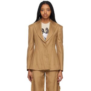 Stella McCartney Tan Corset Blazer  - 2701 Caramel - Size: IT 36 - female