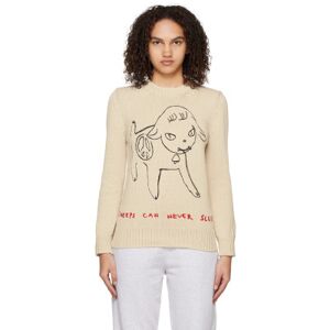 Stella McCartney Off-White 'Sheep Can Never Sleep' Sweater  - 9500 Natural - Size: 2X-Small - female