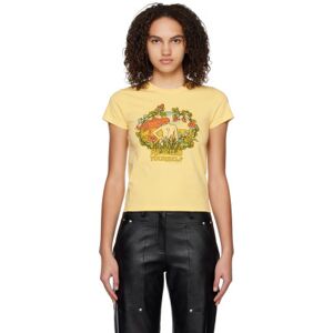 Stella McCartney Yellow 'Rewild Yourself' T-Shirt  - 9203 Butter - Size: IT 36 - female