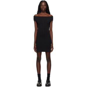 AMI Paris Black Off-The-Shoulder Minidress  - 001 Black - Size: Extra Large - female