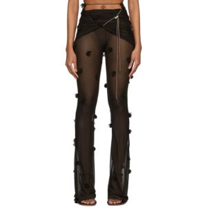 JACQUEMUS Brown Le Raphia 'Le Pantalon Espelho' Leggings  - 850 Brown - Size: FR 34 - female