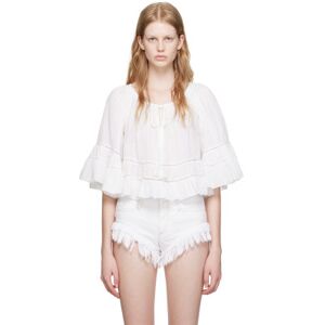 Isabel Marant Etoile White Liam Blouse  - 20Wh White - Size: FR 40 - female