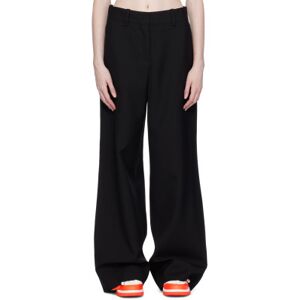 Off-White Black Formal Over Trousers  - Black/Purple - Size: IT 46 - female