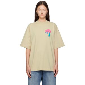 Palm Angels Beige 'I Love PA' T-Shirt  - Beige/Multi - Size: Extra Small - female