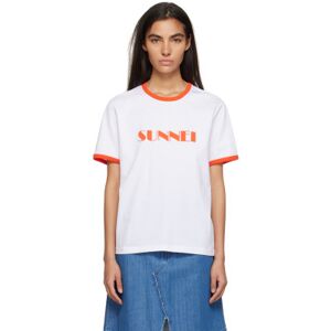 SUNNEI SSENSE Exclusive Off-White & Red T-Shirt  - 7710 Offwhite/Red - Size: Large - female