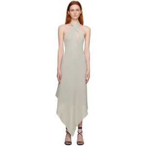 Niccolo Pasqualetti Gray Nerbo Midi Dress  - Taupe - Size: Small - female