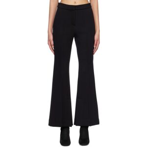 Recto Black Double-Face Flared Trousers  - Black - Size: Extra Small - female