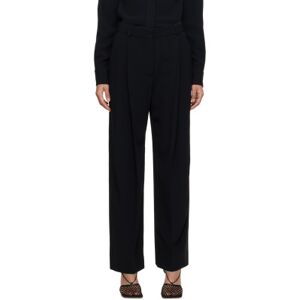 Victoria Beckham Black Wide-Leg Pleated Trousers  - 1 Black - Size: UK 10 - female