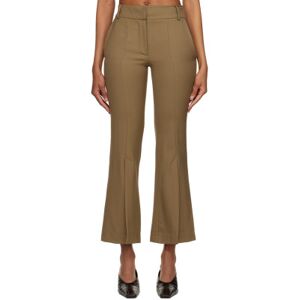 Elleme Khaki Tailored Trousers  - Khaki - Size: FR 40 - female