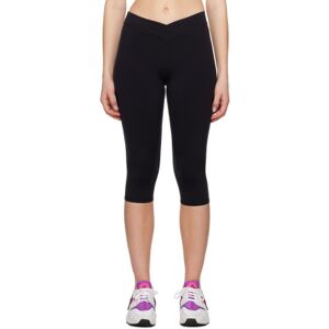 Alo Black Airbrush V-Cut Define Capri Leggings  - Black - Size: 2X-Small - female