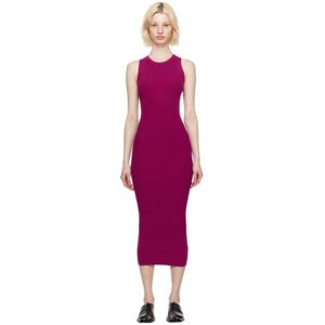 LESET Pink Grace Sleeveless Midi Dress  - Crimson - Size: Extra Small - female