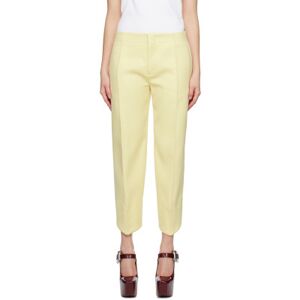 Bottega Veneta Yellow Curved Trousers  - 7112 Camomile - Size: IT 40 - female