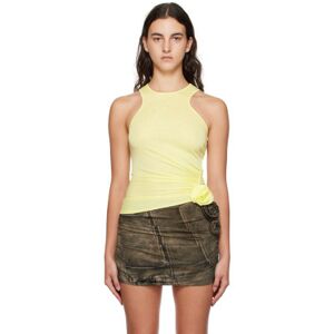 Blumarine Yellow Semi-Sheer Tank Top  - N0220 Luce Del Sole - Size: IT 44 - female