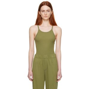 ÉTERNE Khaki Rib Tank Top  - Olive - Size: Large - female