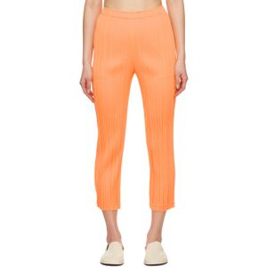 PLEATS PLEASE ISSEY MIYAKE Orange Thicker Bottoms 1 Trousers  - 30 Neon Orange - Size: 2 - female