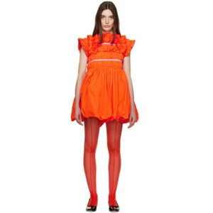 Molly Goddard Orange Stella Minidress  - Orange - Size: UK 6 - female